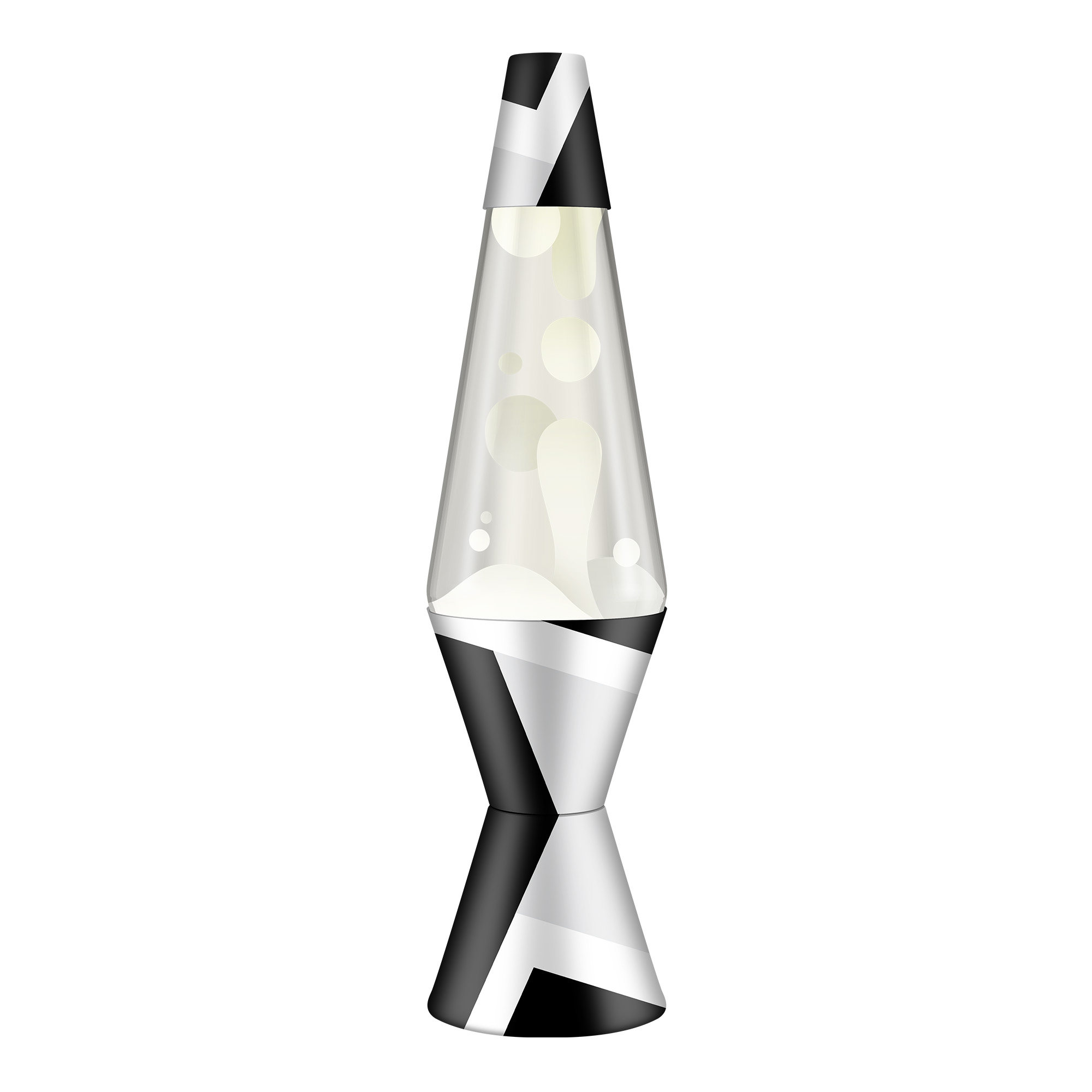 14.5" Lava Lamp Polygonal White Tone