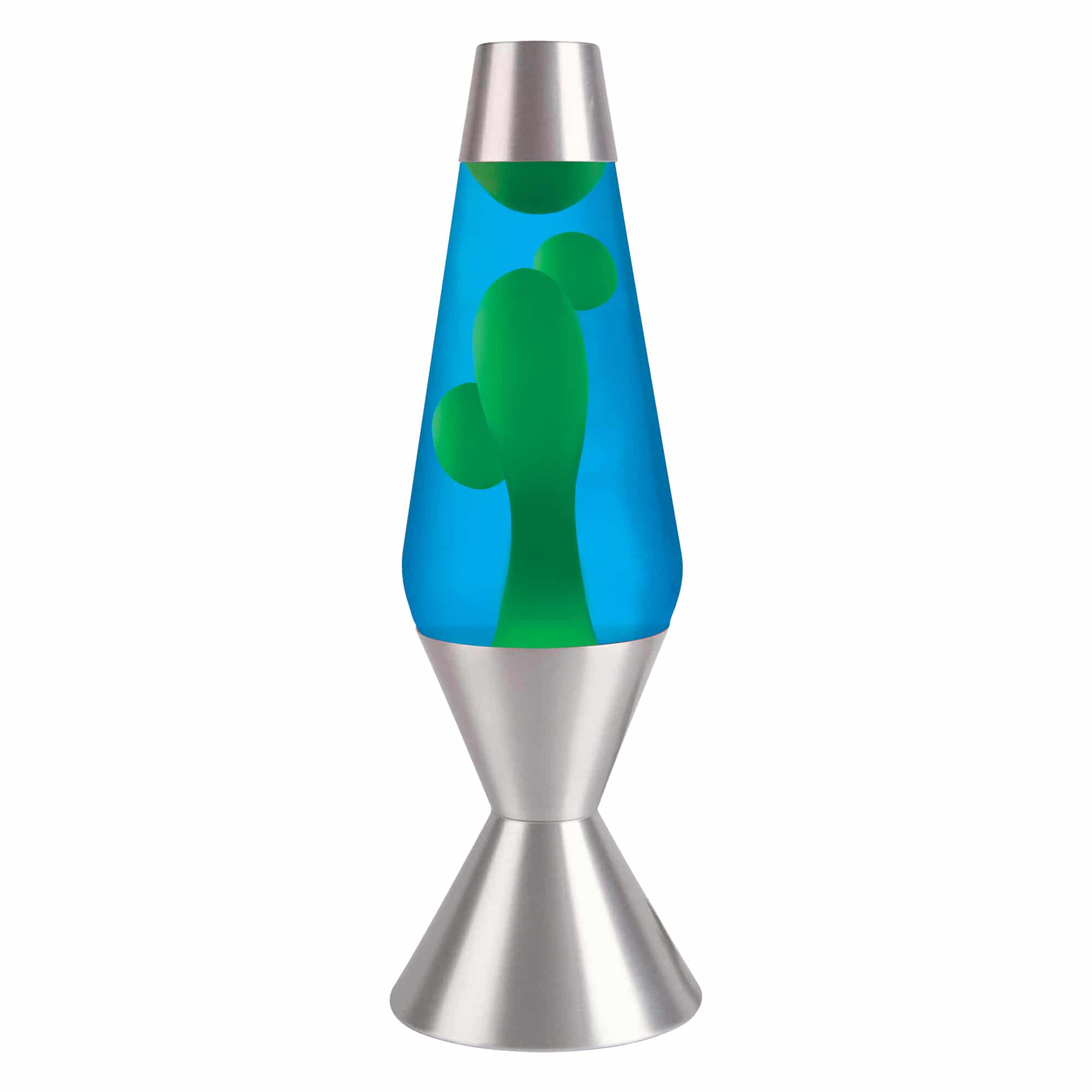 16.3" Lava Lamp – Yellow/Blue/Silver